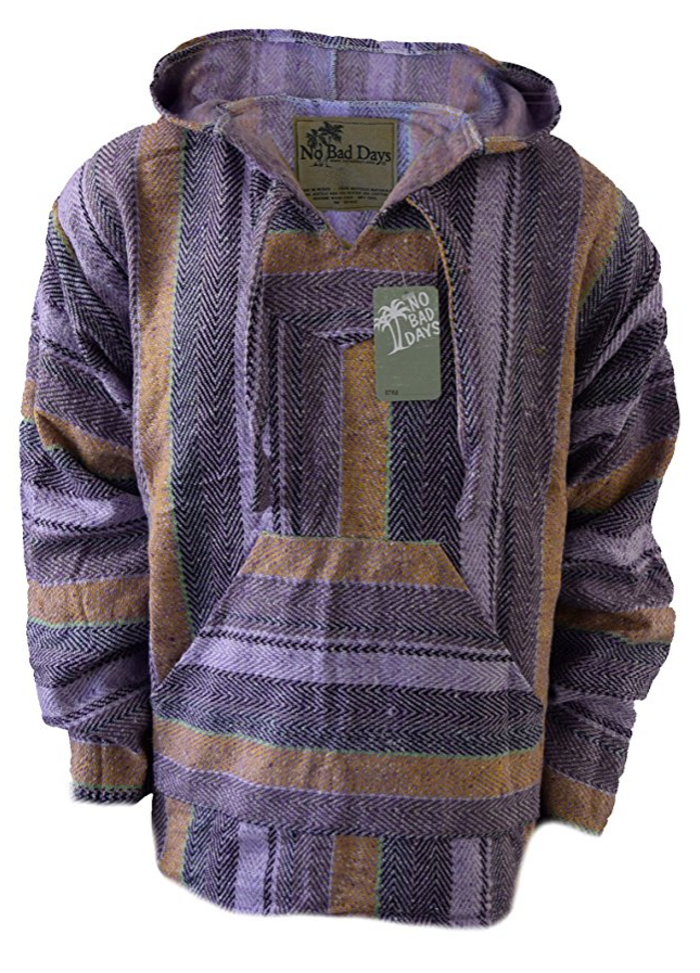 No Bad Days: No Bad Days Baja Hoodie - Periwinkle Green Yellow Brown ...