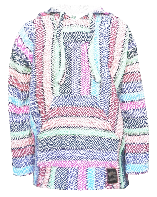 No Bad Days Baja Hoodie White Rainbow Diamond